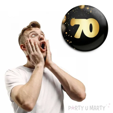 xx przypinka urodziny 70