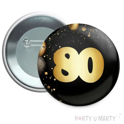 xx przypinka urodziny 80