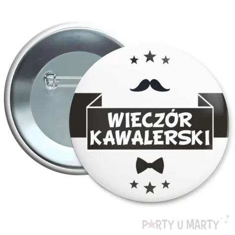 xx przypinka wieczor kawalerski wasy i mucha