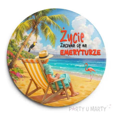 xx przypinka zycie zaczyna sie na emeryturze emerytka