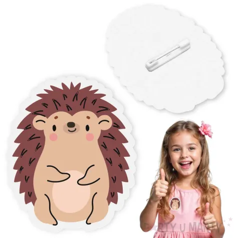 xx przypinki papierowe dzien jeza 6 szt