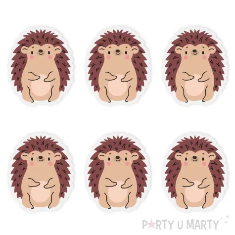 xx przypinki papierowe dzien jeza 6 szt