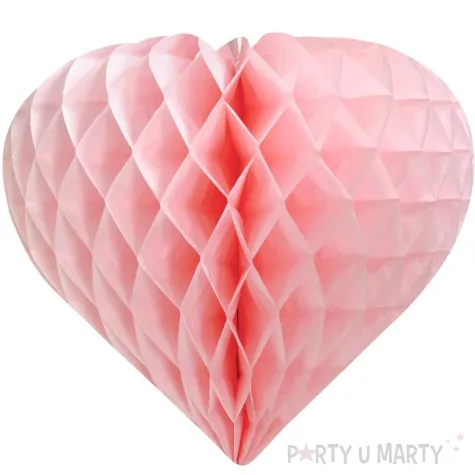 xx rozeta dekoracyjna b g serce jasnorozowa 26 cm