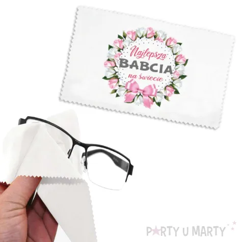 xx sciereczka do okularow najlepsza babcia na swiecie