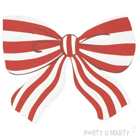 xx serwetki kokardka w paski 16x13 cm mix 1 op 12 szt