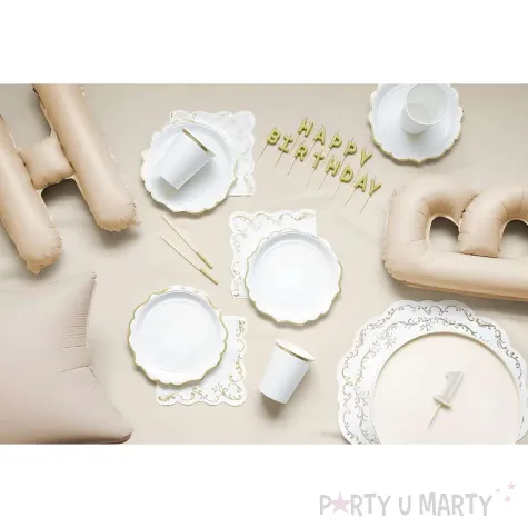 xx serwetki ornament 33x33cm biale 1 op 12 szt