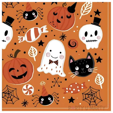xx serwetki pap orange halloween booo 33x33 cm 20 szt