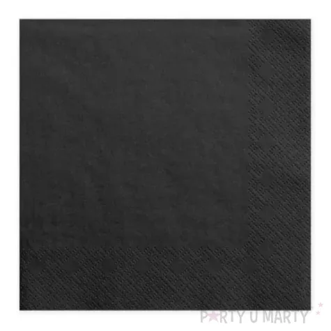 xx serwetki papierowe czarny 33x33cm 1 op 20 szt