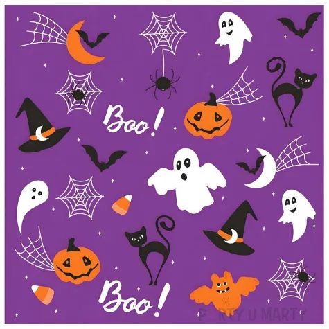 xx serwetki papierowe halloween graphics on purple 33 x 33 cm 20 szt