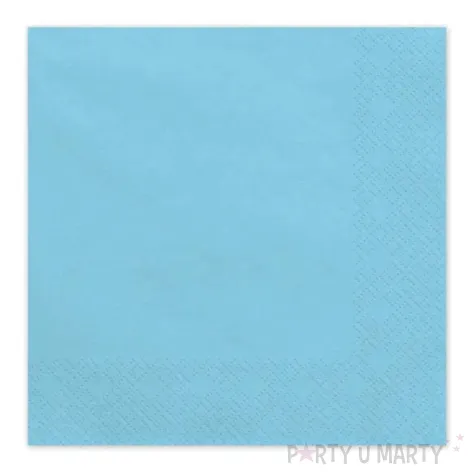 xx serwetki papierowe jasny niebieski 33x33cm 1 op 20 szt
