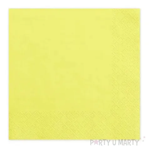 xx serwetki papierowe zolty 33x33cm 1 op 20 szt