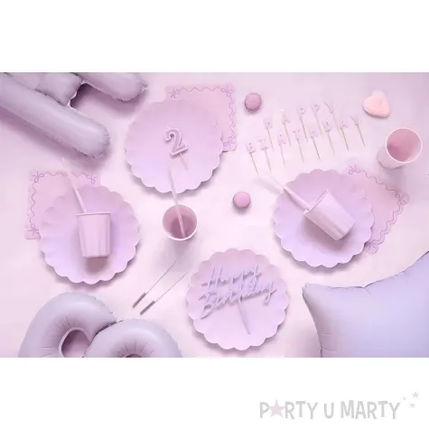 xx serwetki z falbanka 33x33cm fioletowy 1 op 12 szt