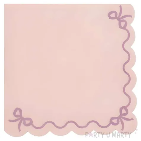 xx serwetki z falbanka 33x33cm jasnorozowy 1 op 12 szt