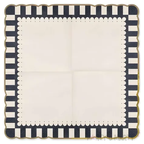 xx serwetki ze zlotym brzegiem 33x33 mix 1 op 12 szt