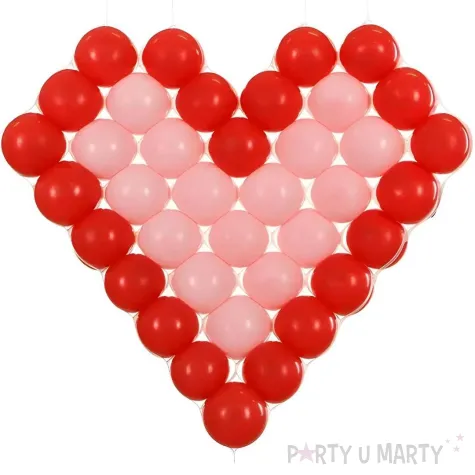 xx siatka balonowa serce 63x58 cm