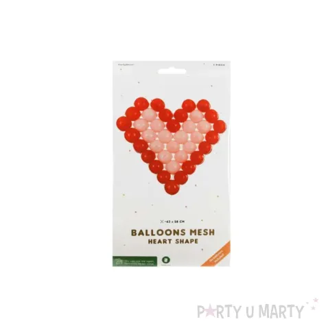 xx siatka balonowa serce 63x58 cm
