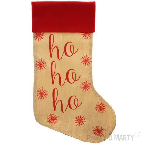 xx skarpeta swiateczna z juty ho ho ho 46 cm