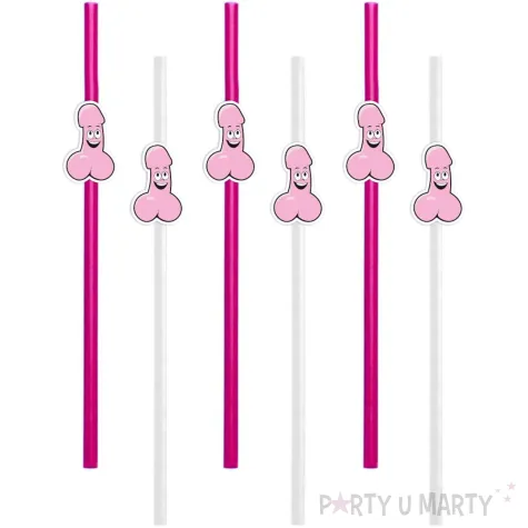 xx slomki peniski bialo rozowe x6