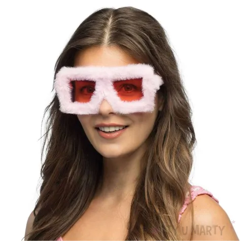 xx stai okulary party puszyste rozowe