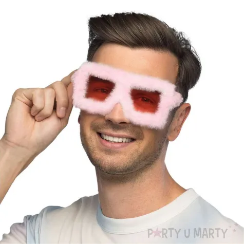 xx stai okulary party puszyste rozowe