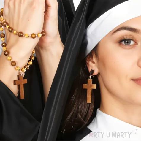xx stai zestaw zakonnica naszyjnik i kolczyki