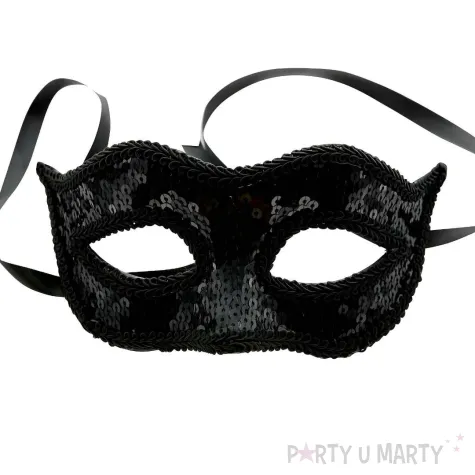 xx stam maska cekinowa czarna