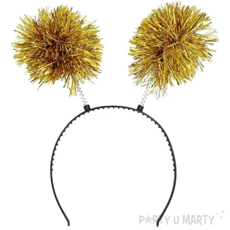 xx stao opaska tinsel zlote pompony