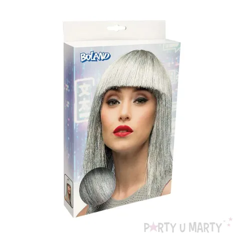 xx stap peruka srebrna z grzywka