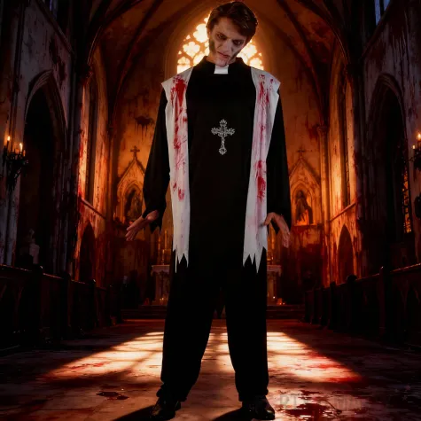 xx stdo stroj dla doroslych krwawy ksiadz sutanna z kamizelka rozm 52