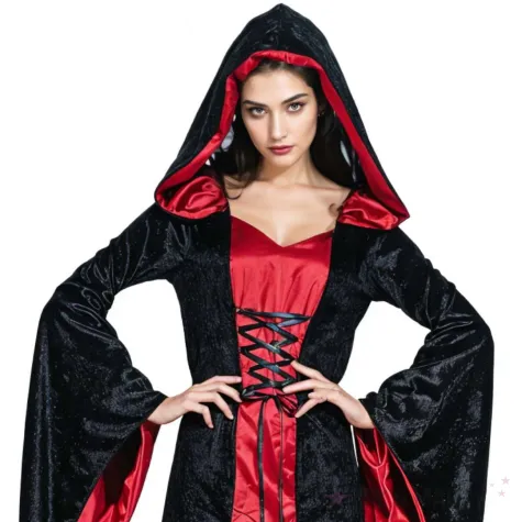 xx stdo stroj dla doroslych rubinowa wampirzyca sukienka z kapturem rozm m