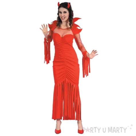 xx stdo zestaw dla doroslych czerwona diablica sukienka opaska rozm s