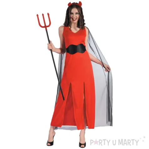 xx stdo zestaw dla doroslych elegancka diablica sukienka z peleryna opaska pasek rozm s