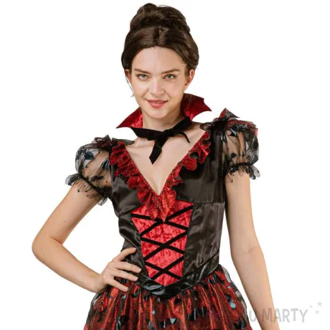 xx stdo zestaw dla doroslych gotycka wampirzyca sukienka kolnierzyk rozm m