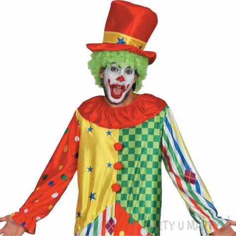 xx stdo zestaw dla doroslych kolorowy klaun kapelusz kombinezon rozm 56