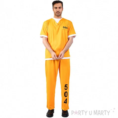 xx stdo zestaw dla doroslych pomaranczowy wiezien top spodnie rozm uniw