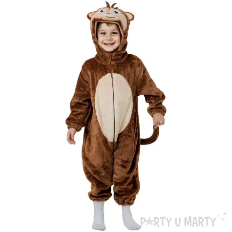 xx stdz stroj dla dzieci malpka kombinezon z kapturem rozm 92 104 cm