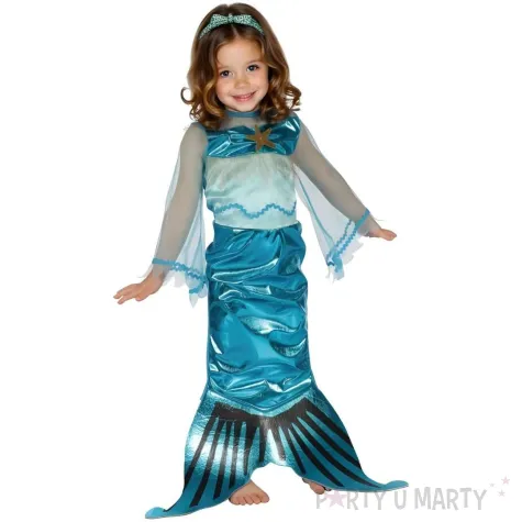 xx stdz stroj dla dzieci niebieska syrenka sukienka rozm 92 104 cm