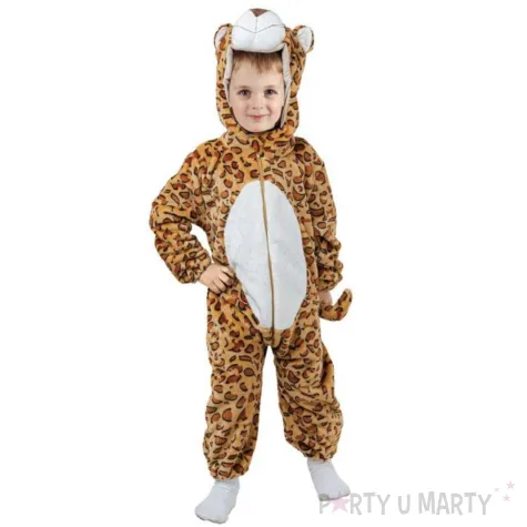 xx stdz stroj dla dzieci pantera kombinezon z kapturem rozm 92 104 cm