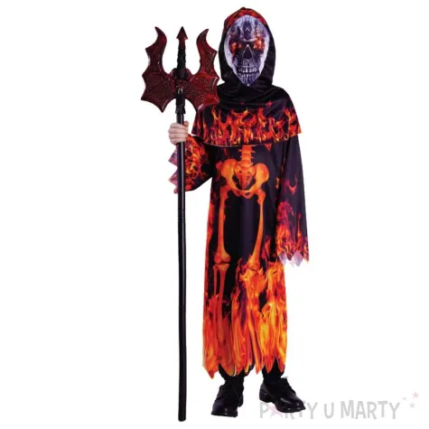 xx stdz stroj dla dzieci plonacy diabel szata z kapturem rozm 130 140 cm