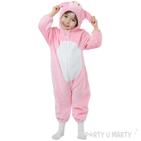 xx stdz stroj dla dzieci rozowa swinka kombinezon z kapturem rozm 92 104 cm
