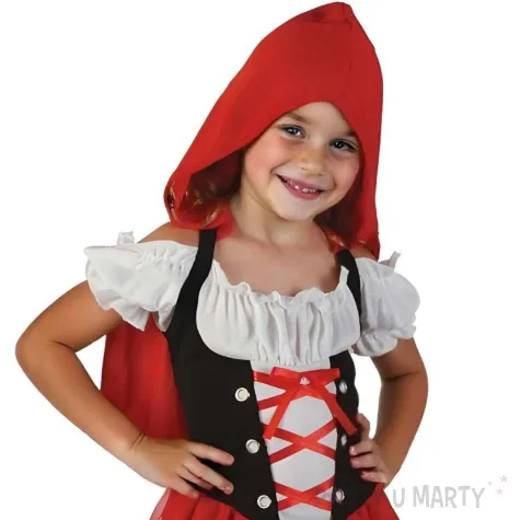 xx stdz stroj dla dzieci slodki kapturek sukienka z peleryna i kapturem rozm 110 120 cm