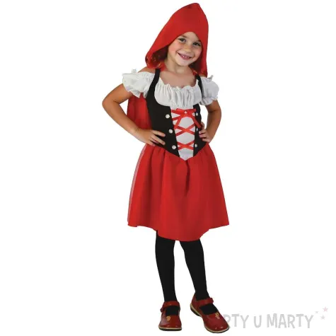 xx stdz stroj dla dzieci slodki kapturek sukienka z peleryna i kapturem rozm 130 140 cm