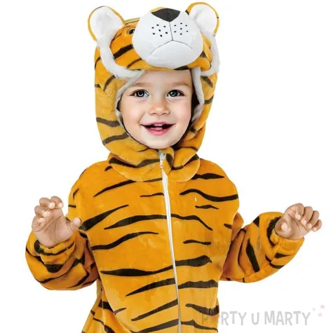 xx stdz stroj dla dzieci tygrysek kombinezon z kapturem rozm 92 104 cm