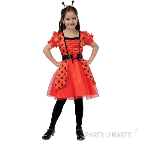 xx stdz zestaw dla dzieci biedronka sukienka opaska pasek rozm 110 120 cm