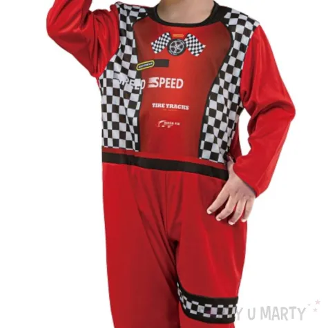 xx stdz zestaw dla dzieci czerwony kierowca rajdowy kombinezon czapka rozm 92 104 cm