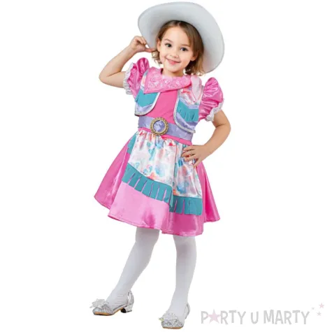 xx stdz zestaw dla dzieci elegancka kowbojka sukienka pasek kapelusz chustka rozm 92 104 c