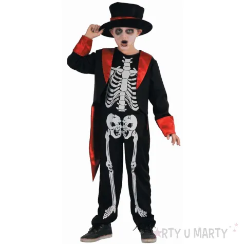 xx stdz zestaw dla dzieci elegancki kosciotrup kombinezon marynarka kapelusz rozm 120 130 cm