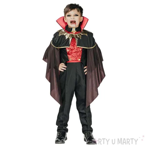 xx stdz zestaw dla dzieci gotycki wampir bluzka peleryna spodnie rozm 120 130 cm
