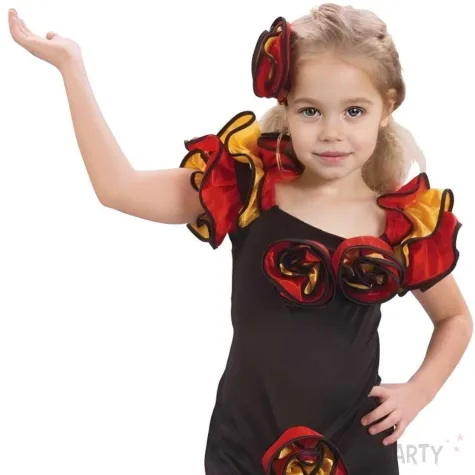 xx stdz zestaw dla dzieci hiszpanska tancerka sukienka ozdoba na wlosy rozm 120 130 cm