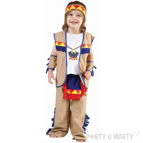 xx stdz zestaw dla dzieci idianin bluzka z kamizelka spodnie opaska naramienniki rozm 92 10